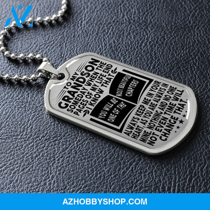 Grandson - Pages Of Life - Military Necklace