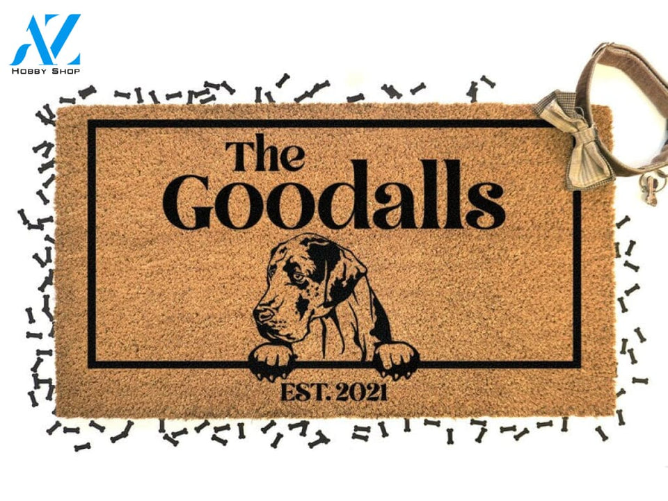 Great Dane Dog Door Mat - Dog Doormat- Custom Pet Breed - Personalized Animal Doormat - Cute Family Pet Lover Gift -