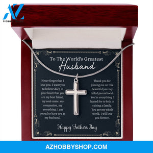 Greatest Husband - Father's Day - Cross Silver Necklace