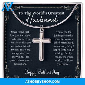 Greatest Husband - Father's Day - Cross Silver Necklace