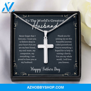 Greatest Husband - Father's Day - Cross Silver Necklace