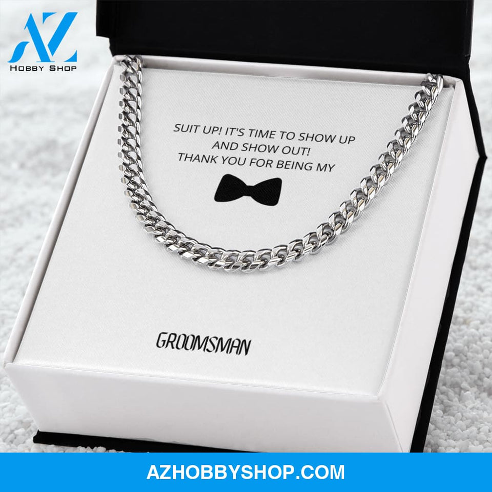 Groomsman - Part of a Family - Cuban Link Chain