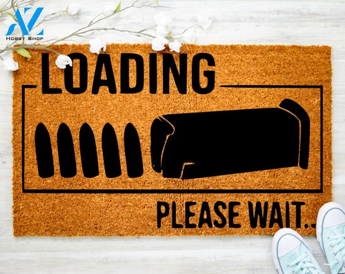 Gun Loading Please Wait Doormat Funny Gun Clip Doormat Decorating Porch Decor Housewarming Doormat Coir doormat