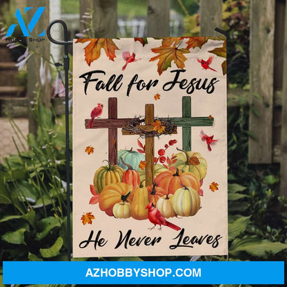 Halloween flag, Watercolor pumpkin, Cross symbol, Cardinal, Fall for Jesus - Jesus Flag