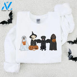 Halloween Sweatshirt Ghost Dogs Dog Crewneck Fall Shirts Pumpkin Sweater Spooky Season Lover Gift