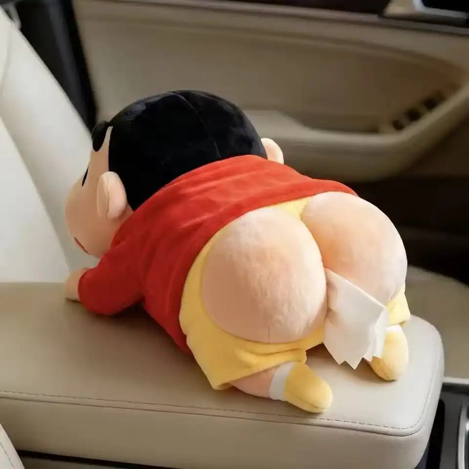 Funny Plush Car Tissue Holder Hanging Seat Organizer