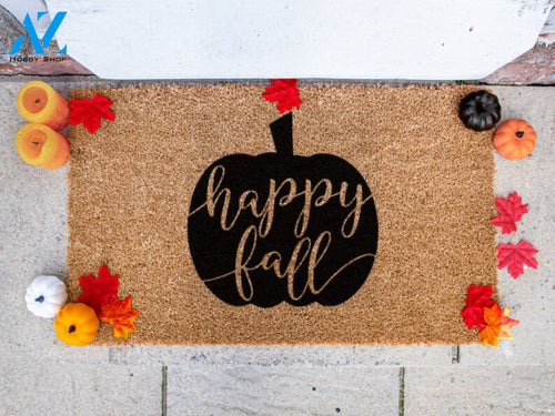 Happy Fall - Welcome Mat - American Slang - Door Mat - Seasonal Gift - Fall Decor