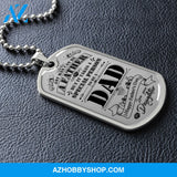 Happy Father's Day DAD - Graphical Dog Tag & Ball chain (steel)