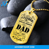 Happy Father's Day DAD - Graphical Dog Tag & Ball chain (steel)