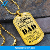 Happy Father's Day DAD - Graphical Dog Tag & Ball chain (steel)