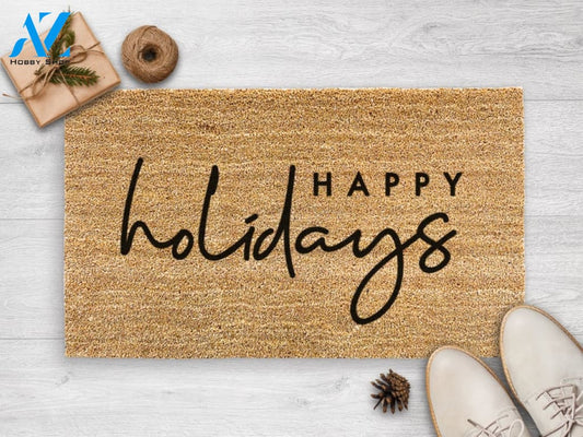 Happy Holidays Doormat - Christmas Door Mat - New Home Gift - Holiday Season - Housewarming Gift- Christmas Decor -