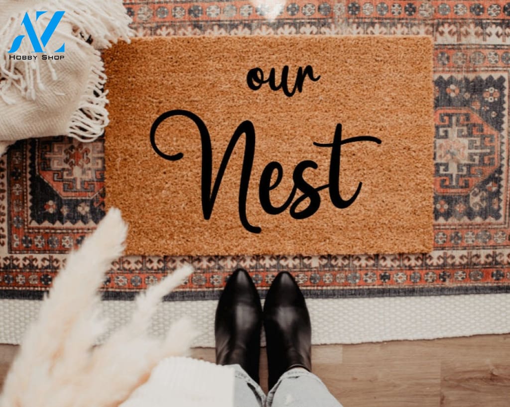 Heartful Housewarming Gift Wedding Gift Custom Doormat Personalized Doormat Closing Gift Welcome Front Door