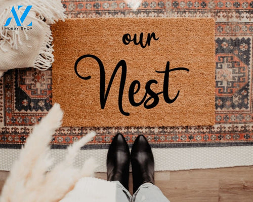 Heartful Housewarming Gift Wedding Gift Custom Doormat Personalized Doormat Closing Gift Welcome Front Door