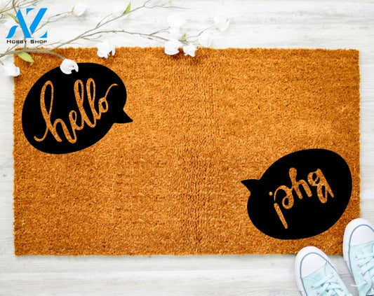 Hello Bye Custom Doormat Hi Hello How you Guest Doormat Bible Decorating Family Doormat Porch Decor