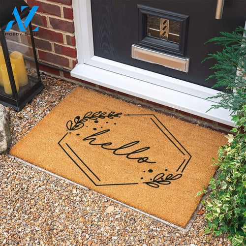 Hello Doormat Housewarming Gift New Home Gift Wedding Gift Personalized Gift Personalized Custom Doormat |