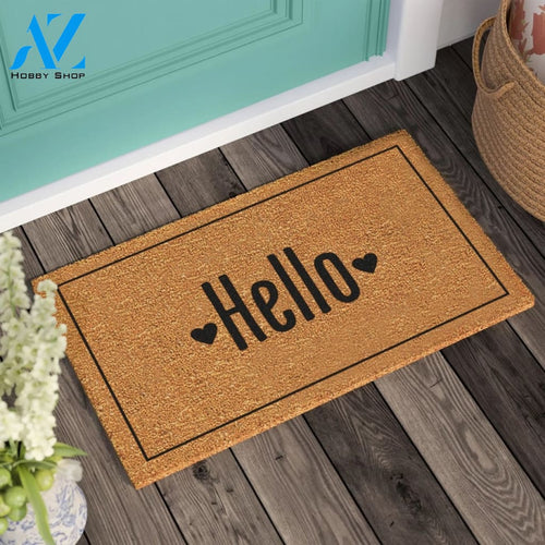 Hello Doormat New Home Gift Housewarming Gift Personalized Gift Wedding Gift Welcome Door Mat Family Name