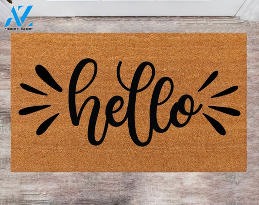 Hello Doormats Custom Cute Doormat Family Name Rug Christmas Gift Monogram Rug Closing Gift Porch Decor
