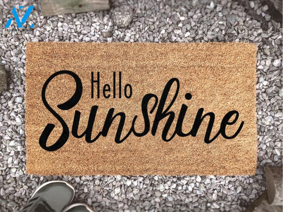 Hello Sunshine Welcome Doormat - Funny Doormat - Welcome Mat - Housewarming Gift - Funny Gift - Custom Rug - Welcome