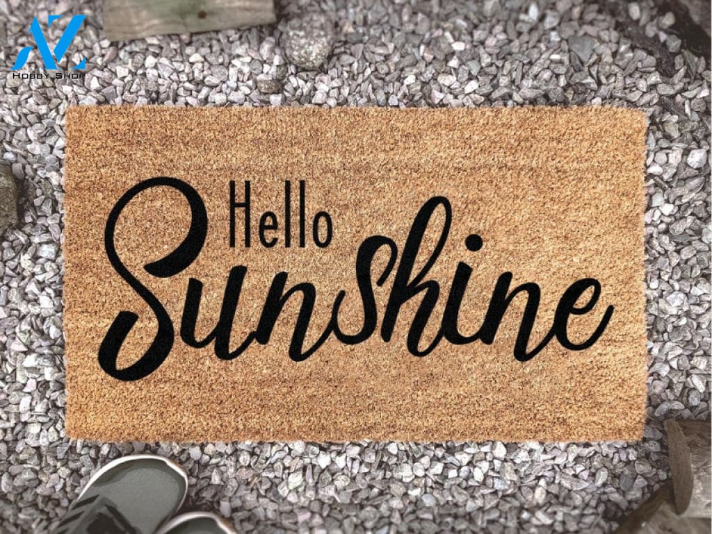 Hello Sunshine Welcome Doormat - Funny Doormat - Welcome Mat - Housewarming Gift - Funny Gift - Custom Rug - Welcome