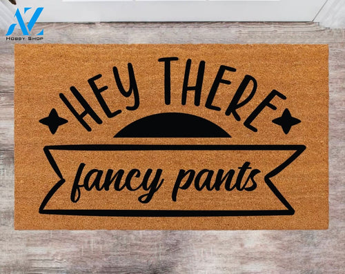 Hey There Fancy Pants Custom Cute Doormat Family Name Rug Christmas Gift Monogram Rug Porch Decor