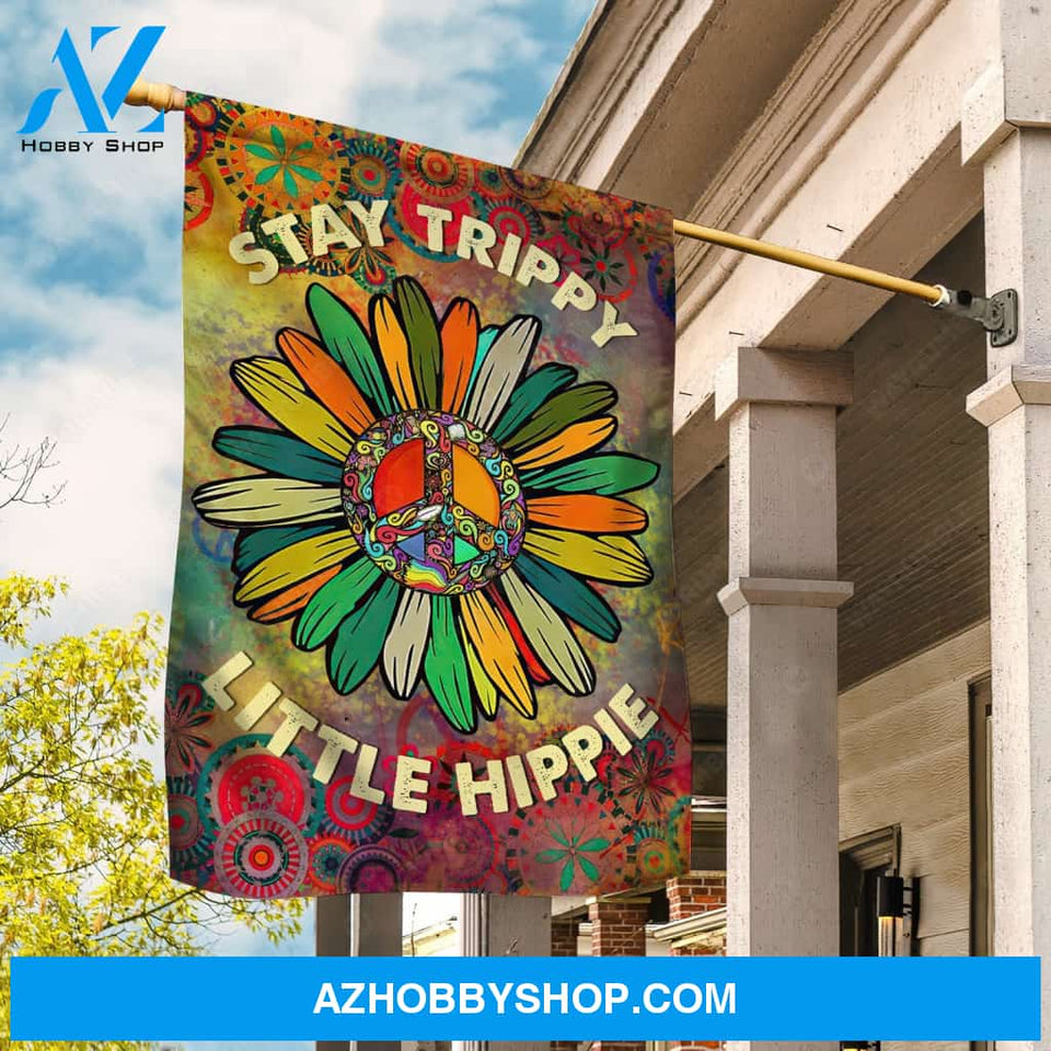 Hippie symbol, Colorful sunflower, Stay trippy, Little hippie - Jesus Flag