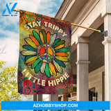Hippie symbol, Colorful sunflower, Stay trippy, Little hippie - Jesus Flag