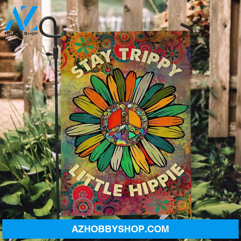 Hippie symbol, Colorful sunflower, Stay trippy, Little hippie - Jesus Flag