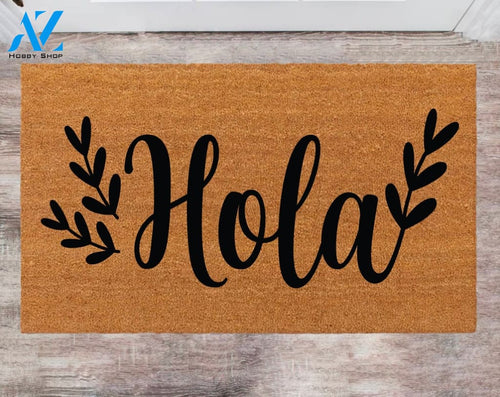 Hola Doormats Custom Cute Doormat Family Name Rug Christmas Gift Monogram Rug Closing Gift Porch Decor