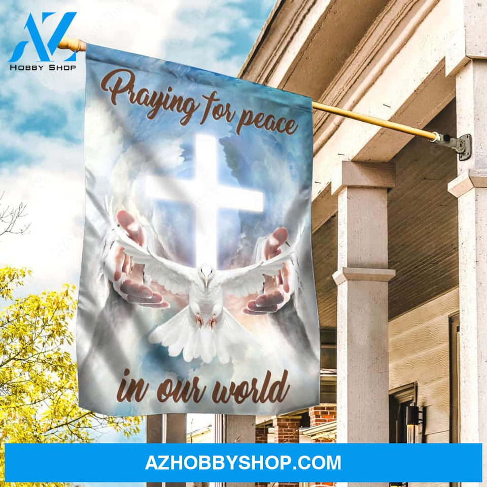 Holy spirit dove, Stunning cross, Jesus hands, Praying for peace in our world - Jesus Flag