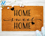 Home Sweet Home Doormat Heart Cute Welcome Doormat Housewarming Doormat Coir door mat Client Gifts