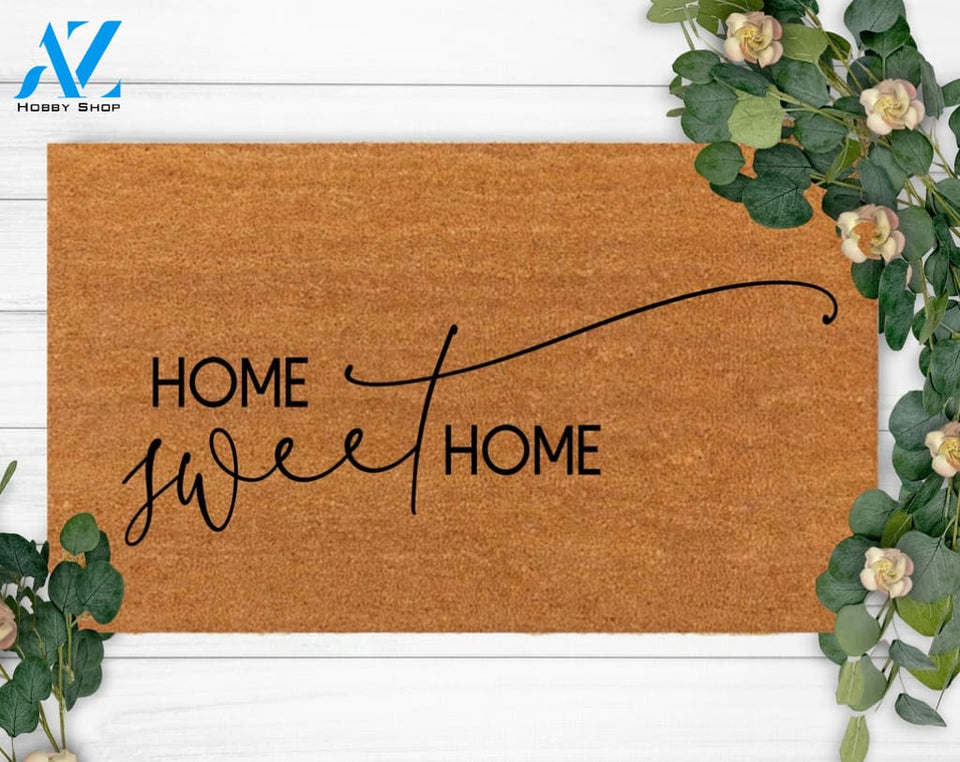 Home Sweet Home-Front Doormat-Family Name Doormat-Housewarming Gift-Custom Doormat-Funny Welcome Doormat