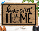 Home Sweet Home Pumpkin Door Mat Fall Doormat Welcome Mat Cute Pumpkin Fall Door Mat Fall Autumn Decor