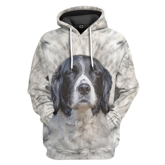 3D English Springer Spaniel Dog Front And Back All Over Print Unisex Hoodie For Dog Lovers