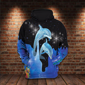 Dolphin Couples Amazing All Over Print Dolphin Lover Gifts Unisex Hoodie