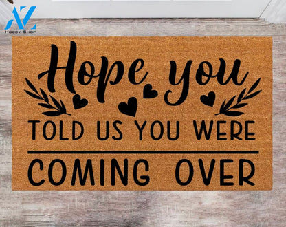 Hope You Coming Over Christmas Rug Wedding Gift Home decoration Last Name Doormat Anniversary Gift