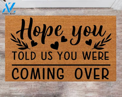 Hope You Coming Over Christmas Rug Wedding Gift Home decoration Last Name Doormat Anniversary Gift