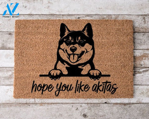 Hope You Like Akitas Welcome Mat Perfect Gift for Dog Owner Pet Lover Personalized Doormat New Home Decor |