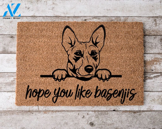 Hope You Like Basenji Dogs Welcome Mat Perfect Gift for Dog Owner Pet Lover Personalized Doormat New Home Decor