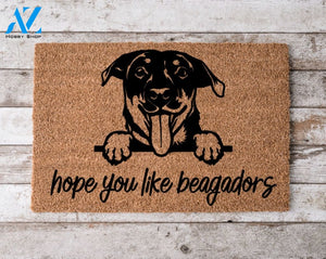 Hope You Like Beagador Dogs Welcome Mat Perfect Gift for Dog Owner Pet Lover Personalized Doormat New Home Decor
