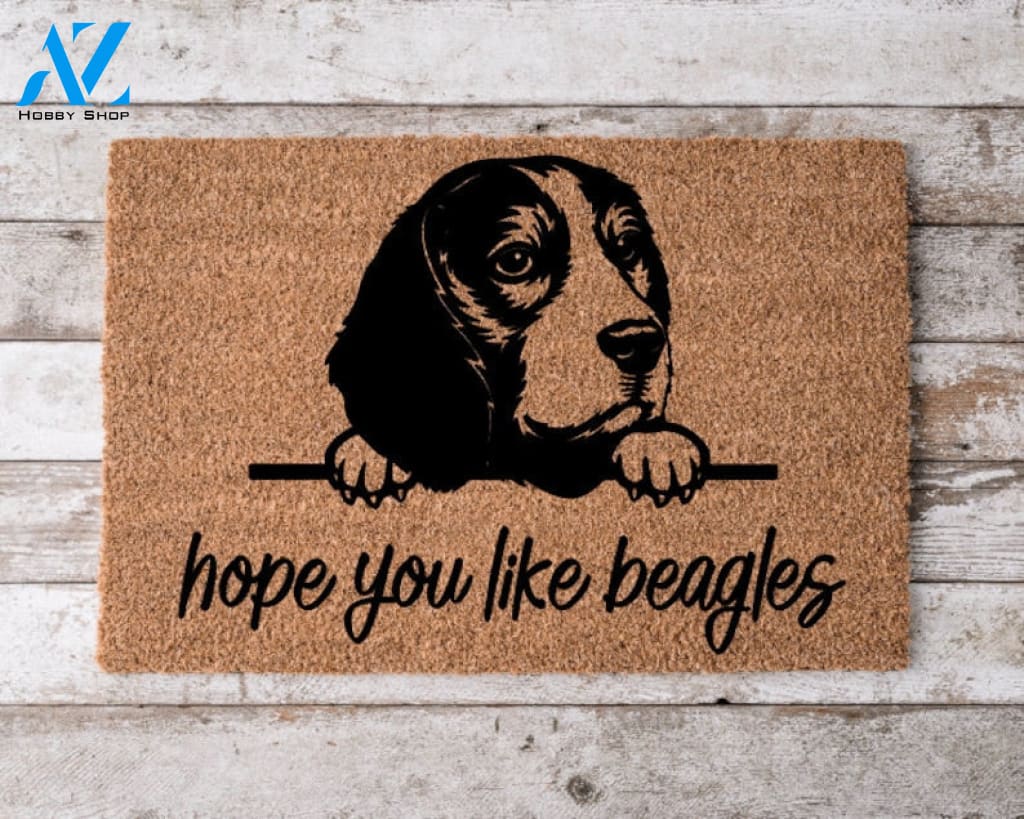 Hope You Like Beagle Dogs Welcome Mat Perfect Gift for Dog Owner Pet Lover Personalized Doormat New Home Decor
