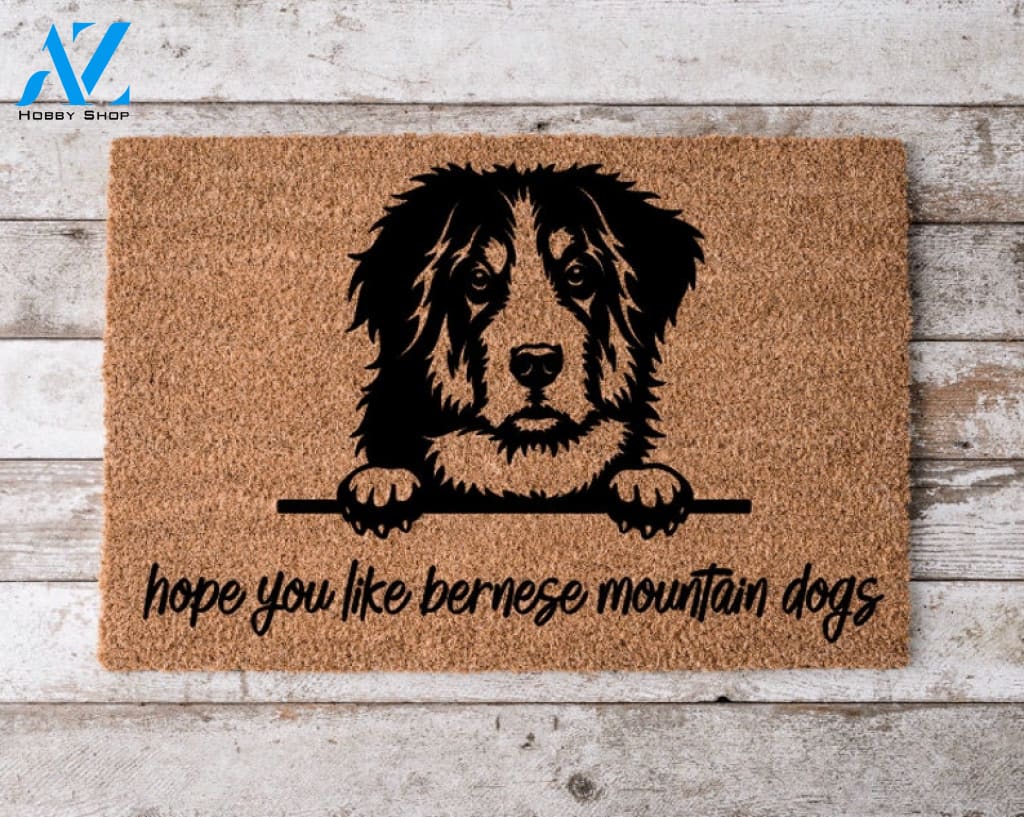 Hope You Like Bernese Mountain Dogs Welcome Mat Perfect Gift for Dog Owner Pet Lover Personalized Doormat New Home