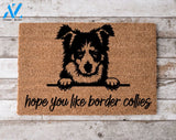 Hope You Like Border Collie Dogs Welcome Mat Perfect Gift for Dog Owner Pet Lover Personalized Doormat New Home