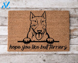 Hope You Like Bull Terriers Welcome Mat Perfect Gift for Dog Owner Pet Lover Personalized Doormat New Home Decor |
