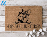 Hope You Like Corgis Welcome Mat Perfect Gift for Dog Lovers Personalized Door Mat New Home Decor Housewarming