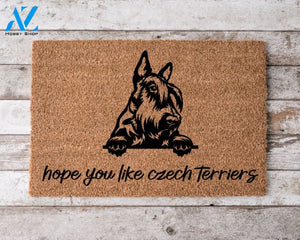 Hope You Like Czech Terriers Welcome Mat Perfect Gift for Dog Owner Pet Lover Personalized Doormat Home Decor |
