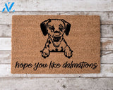 Hope You Like Dalmations Welcome Mat Perfect Gift for Dog Owner Pet Lover Personalized Doormat Home Decor |
