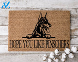 Hope You Like Doberman Pinschers Welcome Mat Perfect Gift for Dog Lovers Personalized Door Mat New Home Decor |