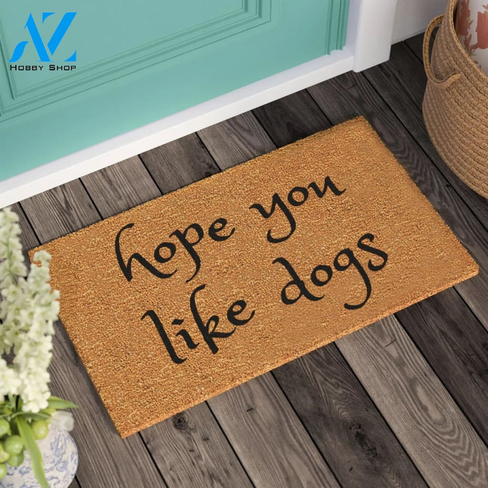 Hope You Like Dogs Doormat Personalized Custom Doormat New Home Gift Wedding Gift Housewarming Gift |