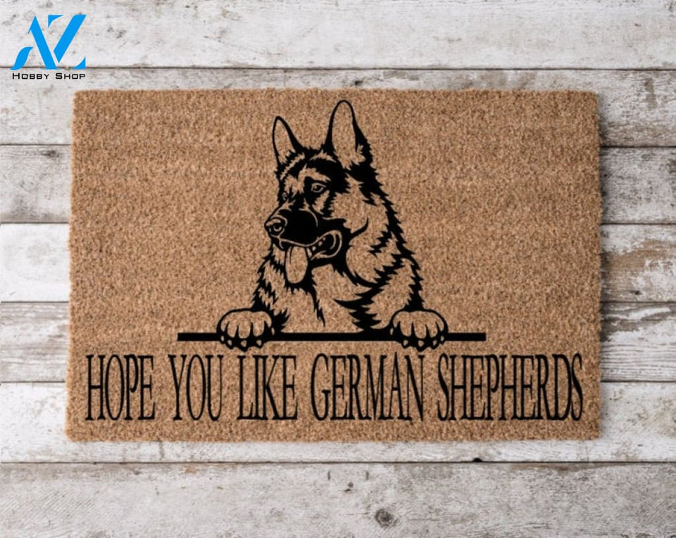 Hope You Like German Shepherds Welcome Mat Perfect Gift for Dog Lovers Personalized Door Mat New Home Decor |