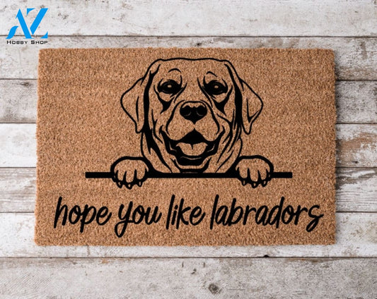 Hope You Like Labrador Dogs Welcome Mat Perfect Gift for Dog Owner Pet Lover Personalized Doormat New Home Decor